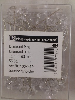 Diamond pins 11 mm L 6.3 cm 55 p.